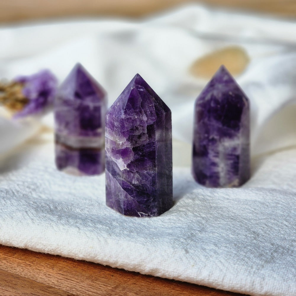 Amethyst Chevron Crystal Tower