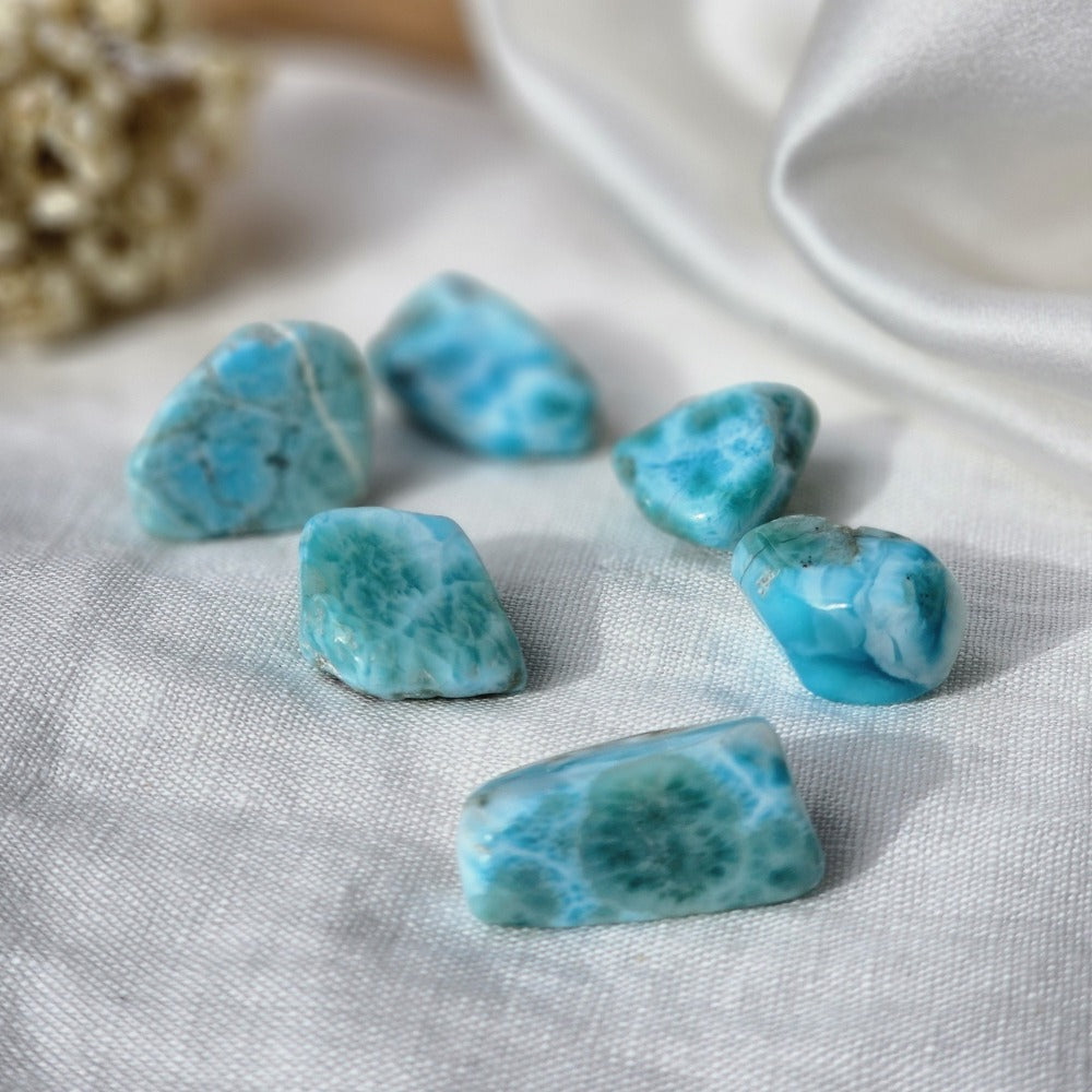 Larimar Crystal Tumbled Stone