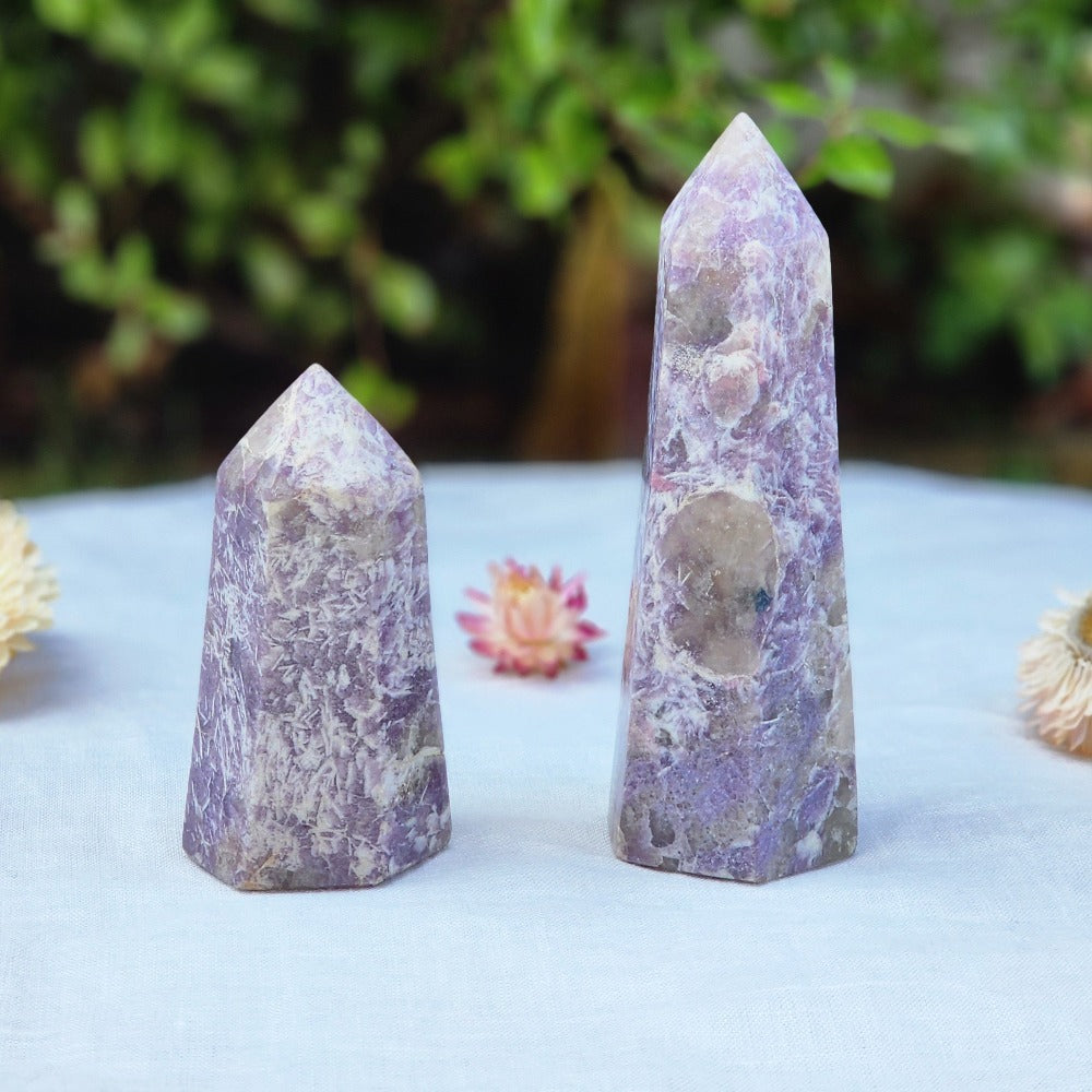 Lepidolite Crystal Towers