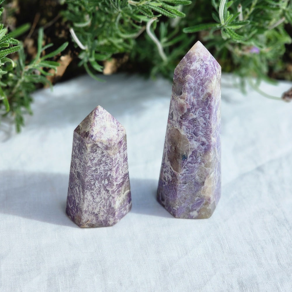 Lepidolite Crystal Towers