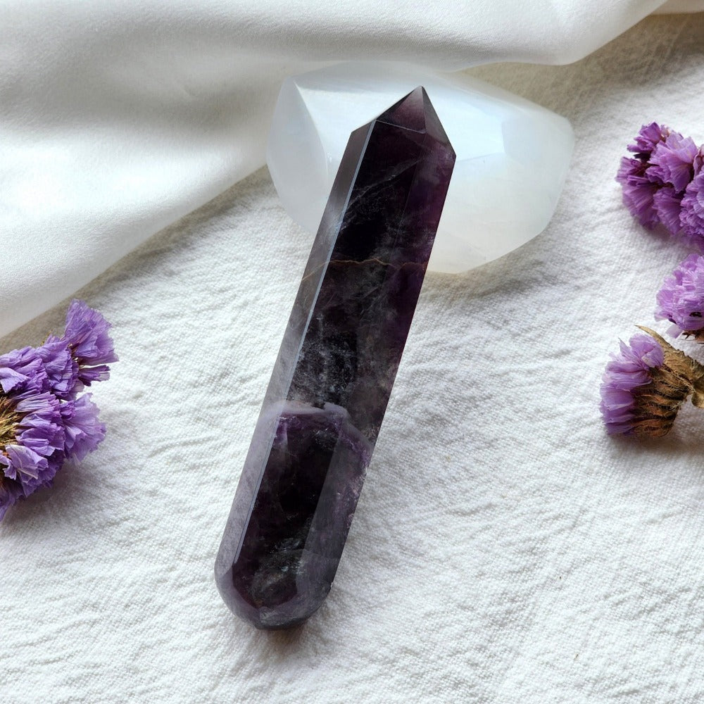 Rainbow Fluorite Crystal Wand