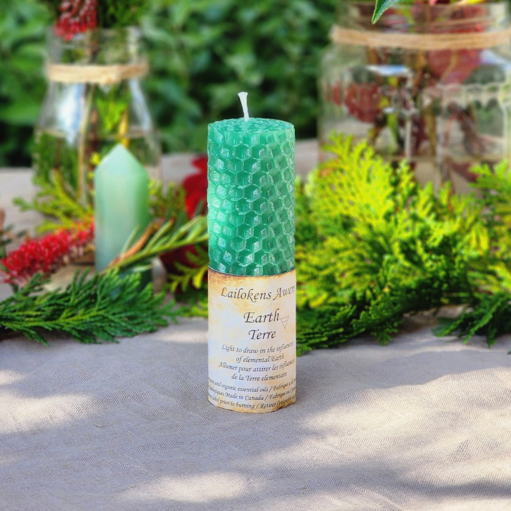 Beeswax Spell Candle Earth