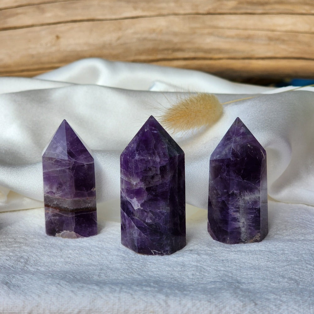 Amethyst Chevron Crystal Tower