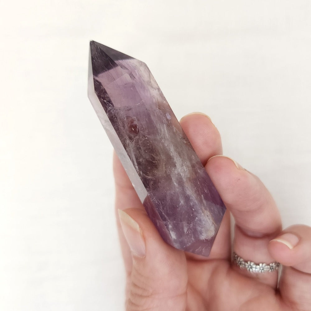 Ametrine | Double Terminated Wand in Hand