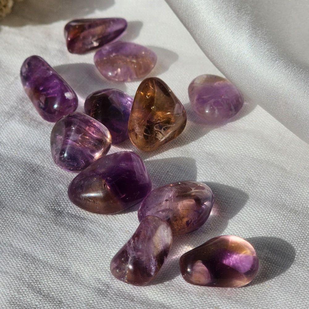 Ametrine Crystal Tumbled Stone