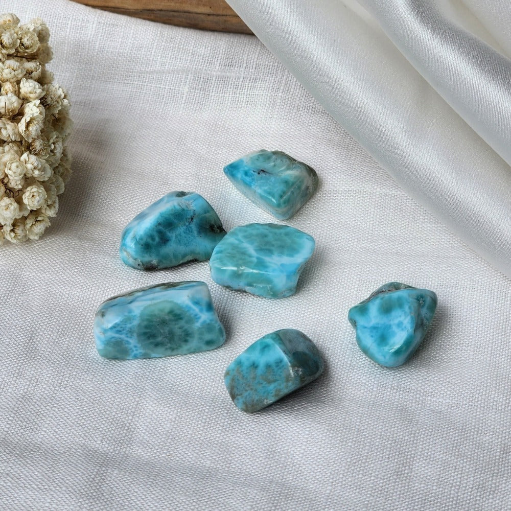 Larimar Crystal Tumbled Stone