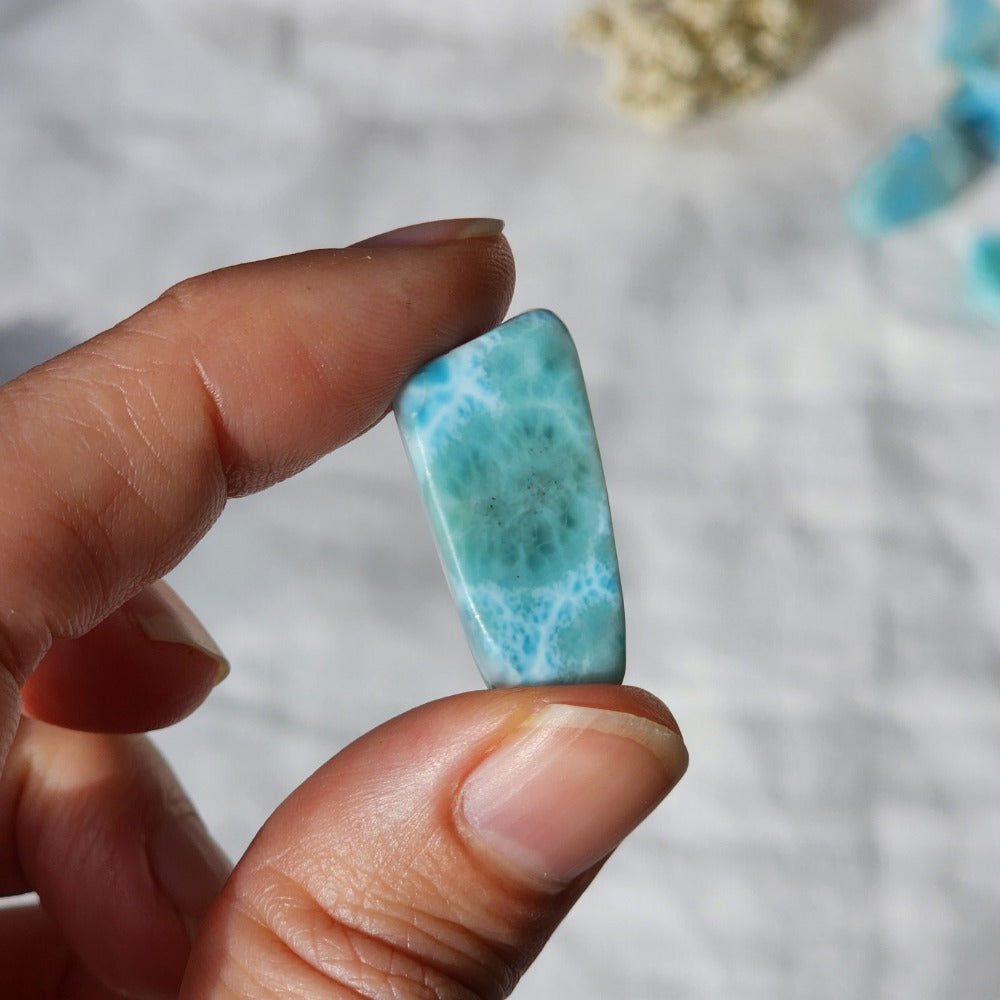 Larimar Crystal Tumbled Stone