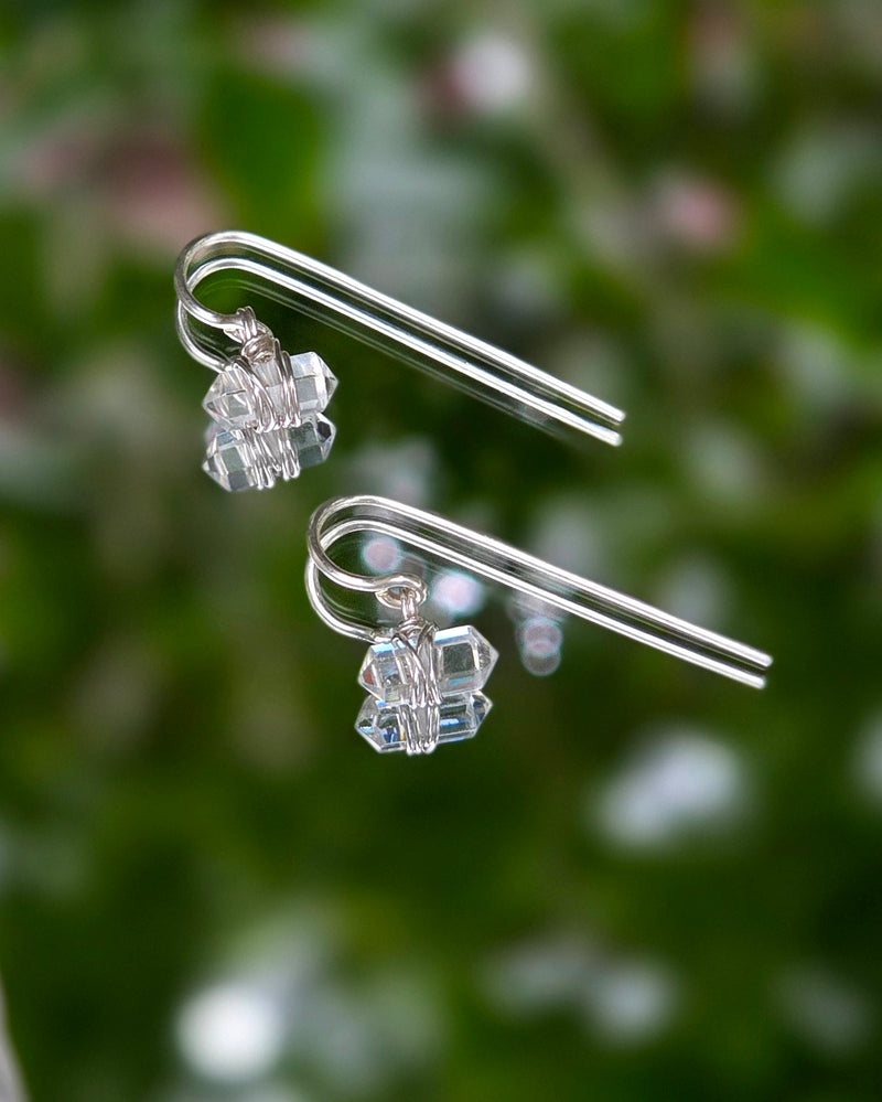 Silver Lining ~ Clear Quartz Earrings