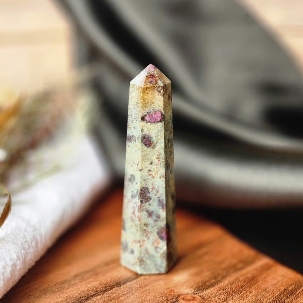 Ruby Fuchsite Crystal Tower