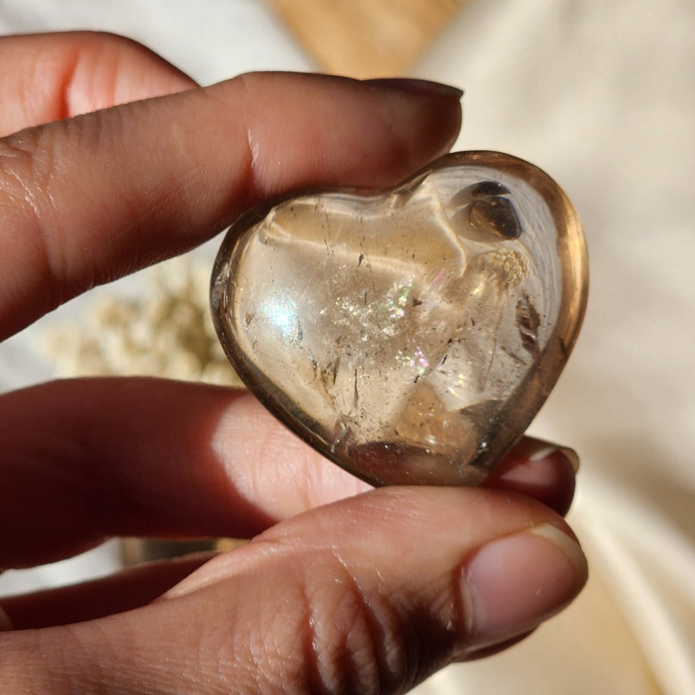 Smoky Quartz Crystal Heart