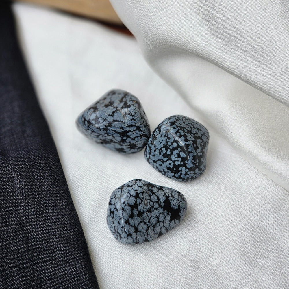 Snowflake Obsidian Crystal Tumbled Stone