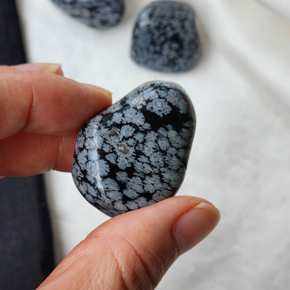 Snowflake Obsidian Crystal Tumbled Stone