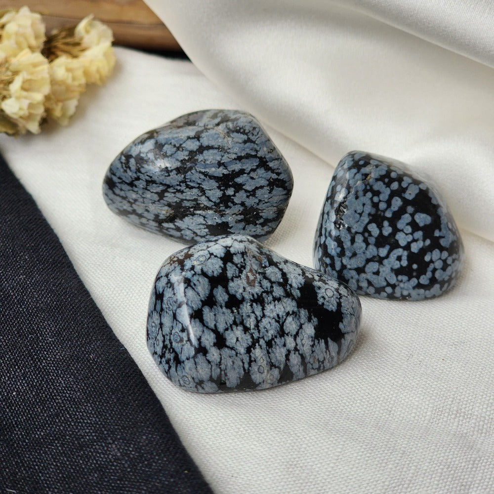 Snowflake Obsidian Crystal Tumbled Stone